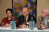 Ôliver Nadig, Jan Eric Hellbusch und Karsten Warnke auf dem Podium